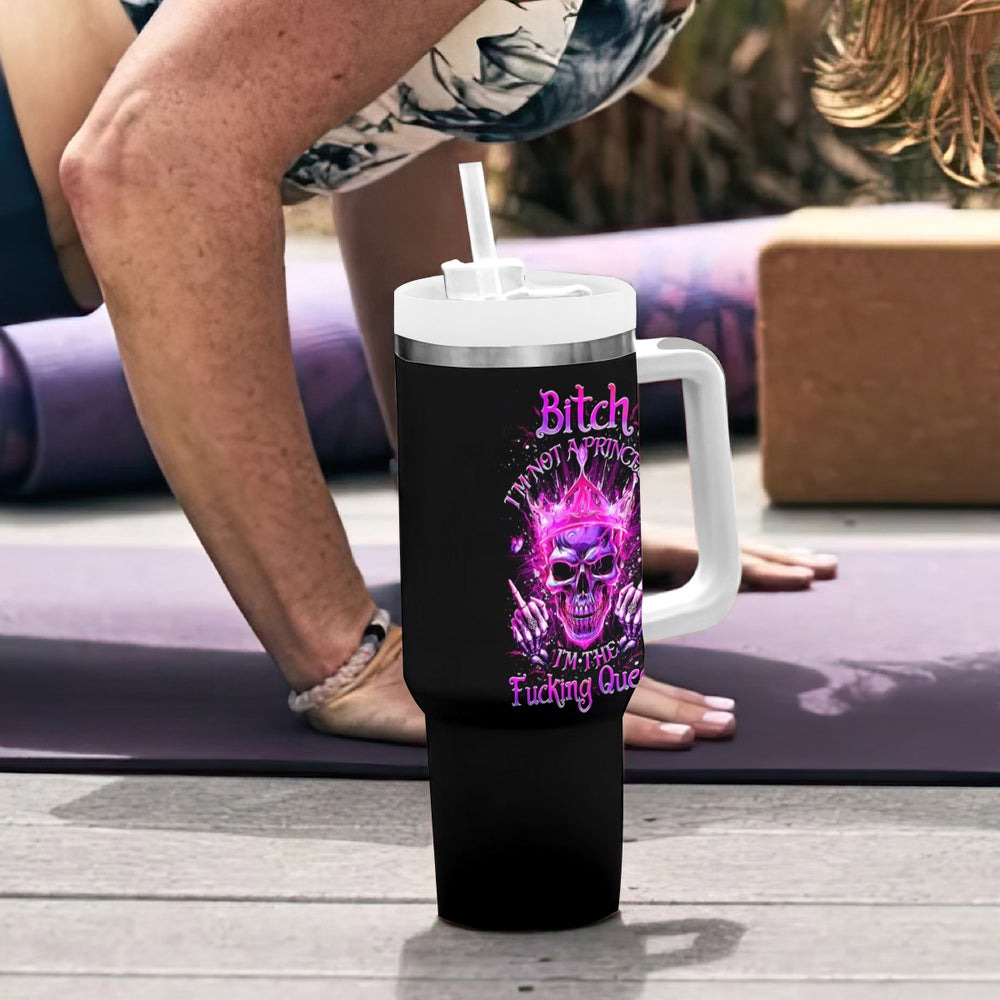 Queen Skull Tumbler With Handle Bitch I'm Not A Princess I'm The Fucking Queen DT01 Queen Skull Tumbler With Handle Bitch I'm Not A Princess I'm The Fucking Queen DT01