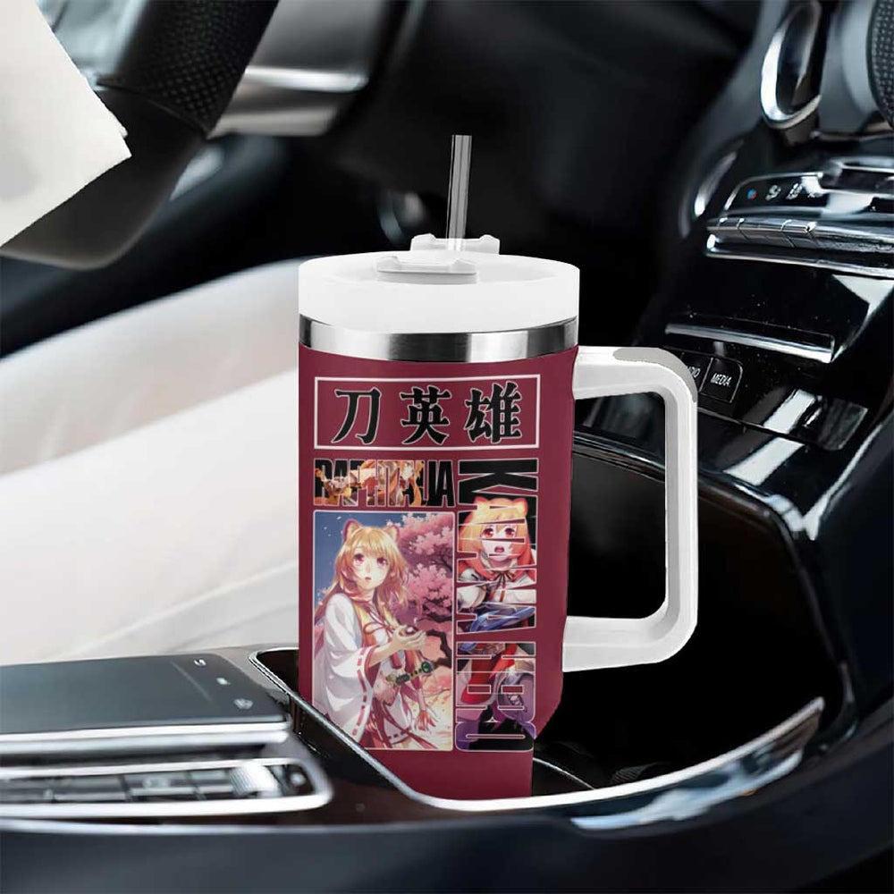 Raphtalia The Rising of the Shield Hero Tumbler With Handle with Magical Circle Effects and Energetic Battle Pose TS04 Raphtalia The Rising of the Shield Hero Tumbler With Handle with Magical Circle Effects and Energetic Battle Pose TS04