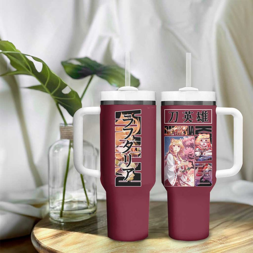Raphtalia The Rising of the Shield Hero Tumbler With Handle with Magical Circle Effects and Energetic Battle Pose TS04 Raphtalia The Rising of the Shield Hero Tumbler With Handle with Magical Circle Effects and Energetic Battle Pose TS04