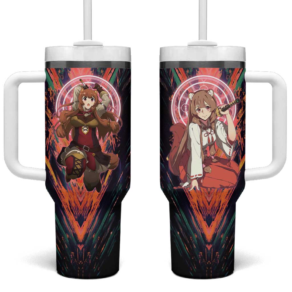 Raphtalia The Rising of the Shield Hero Tumbler With Handle with Magical Circle Effects and Energetic Battle Pose TS04