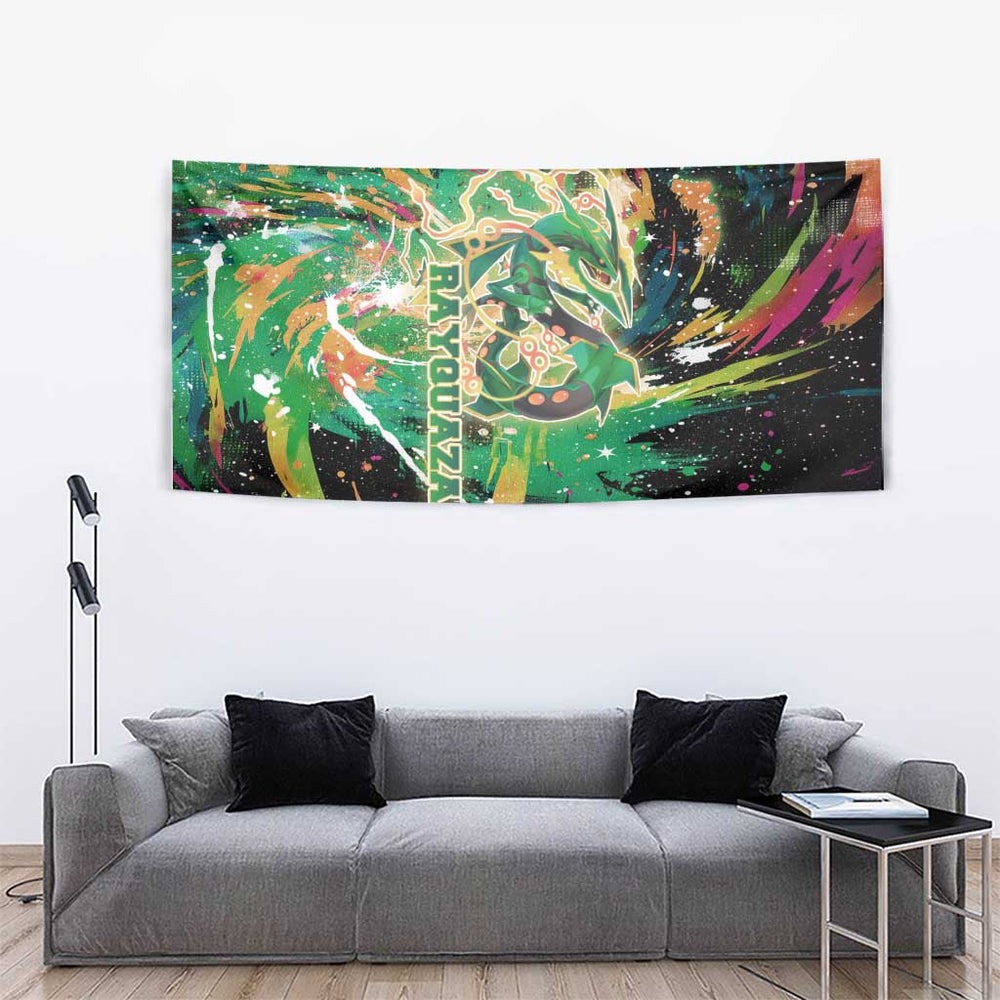 Rayquaza Poké Green Abstract Galaxy Design Tumbler With Handle Dynamic Swirl Background TS04 Rayquaza Poké Green Abstract Galaxy Design Tumbler With Handle Dynamic Swirl Background TS04