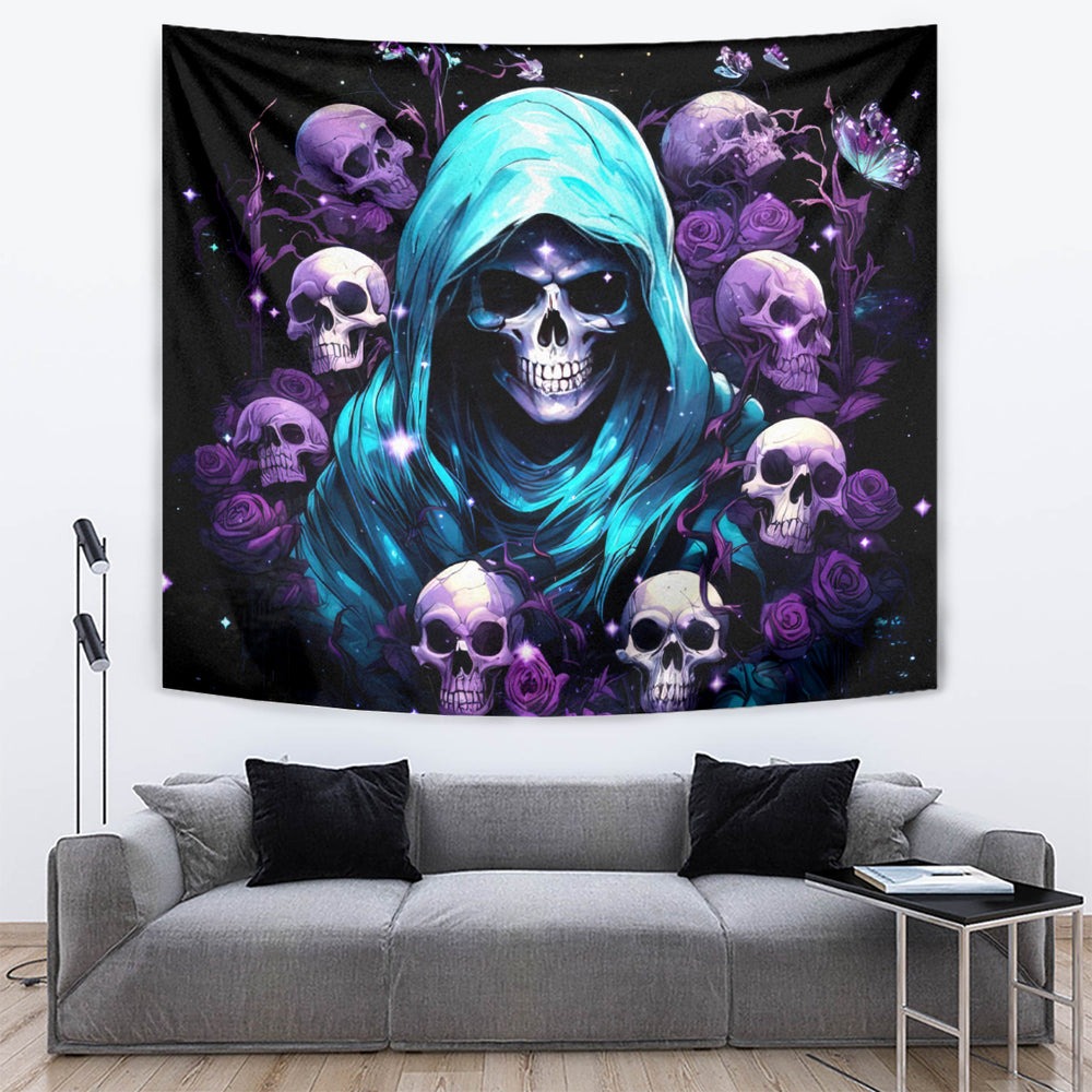 Reaper Skull Tapestry Don't Try To Figure Me Out DT01 Reaper Skull Tapestry Don't Try To Figure Me Out DT01