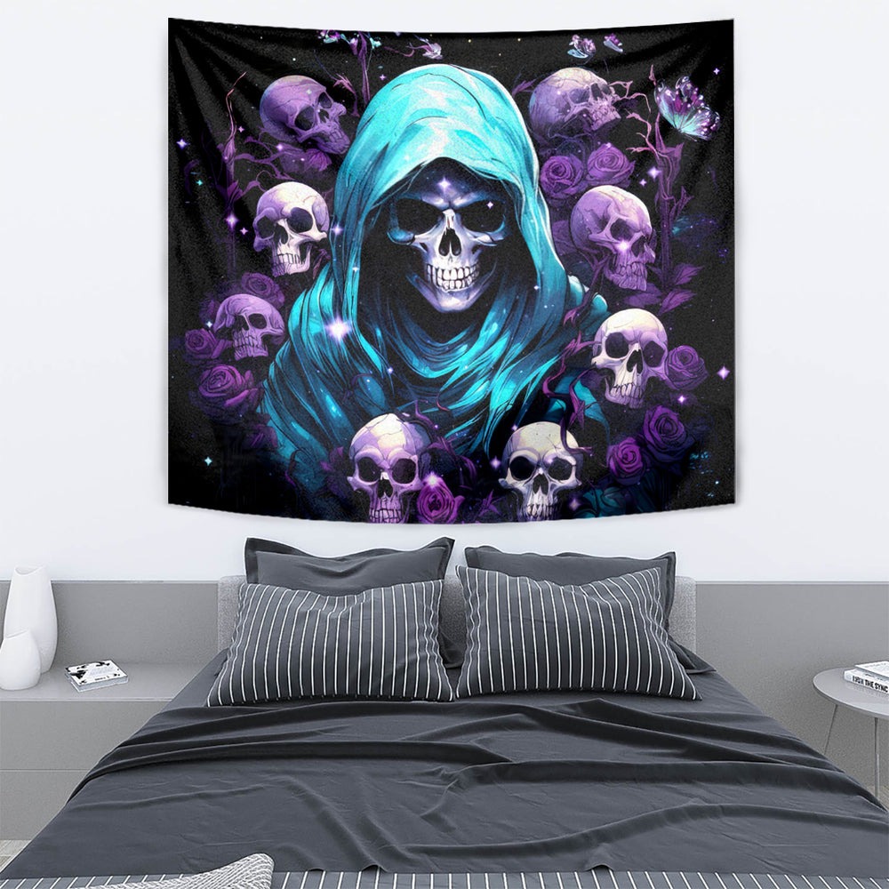 Reaper Skull Tapestry Don't Try To Figure Me Out DT01 Reaper Skull Tapestry Don't Try To Figure Me Out DT01