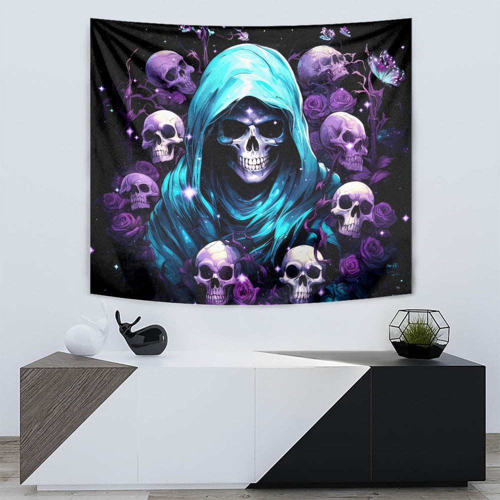 Reaper Skull Tapestry Don't Try To Figure Me Out DT01 Reaper Skull Tapestry Don't Try To Figure Me Out DT01