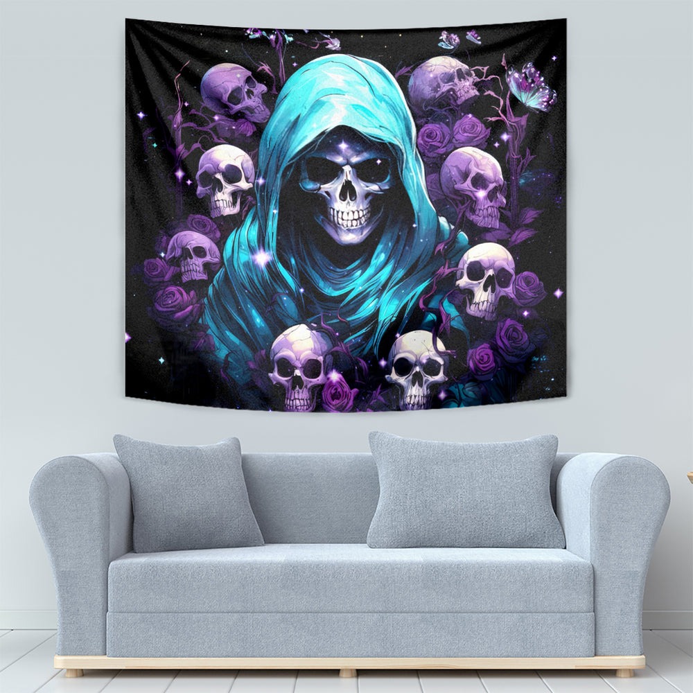 Reaper Skull Tapestry Don't Try To Figure Me Out DT01 Reaper Skull Tapestry Don't Try To Figure Me Out DT01