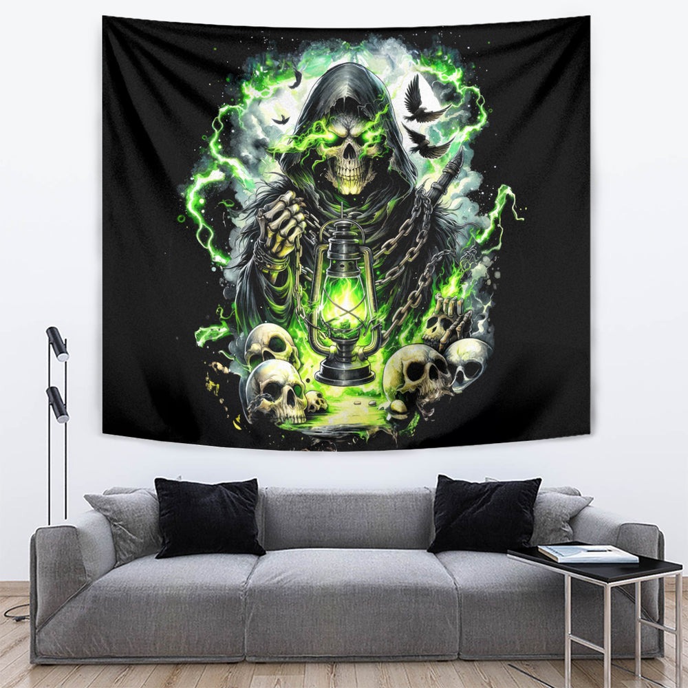 Reaper Skull Tapestry I Think I Was Designed To Be Alone DT01 Reaper Skull Tapestry I Think I Was Designed To Be Alone DT01