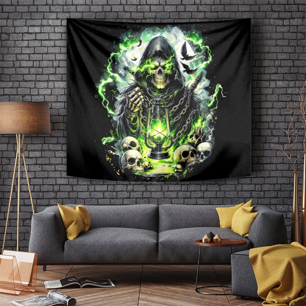 Reaper Skull Tapestry I Think I Was Designed To Be Alone DT01 Reaper Skull Tapestry I Think I Was Designed To Be Alone DT01