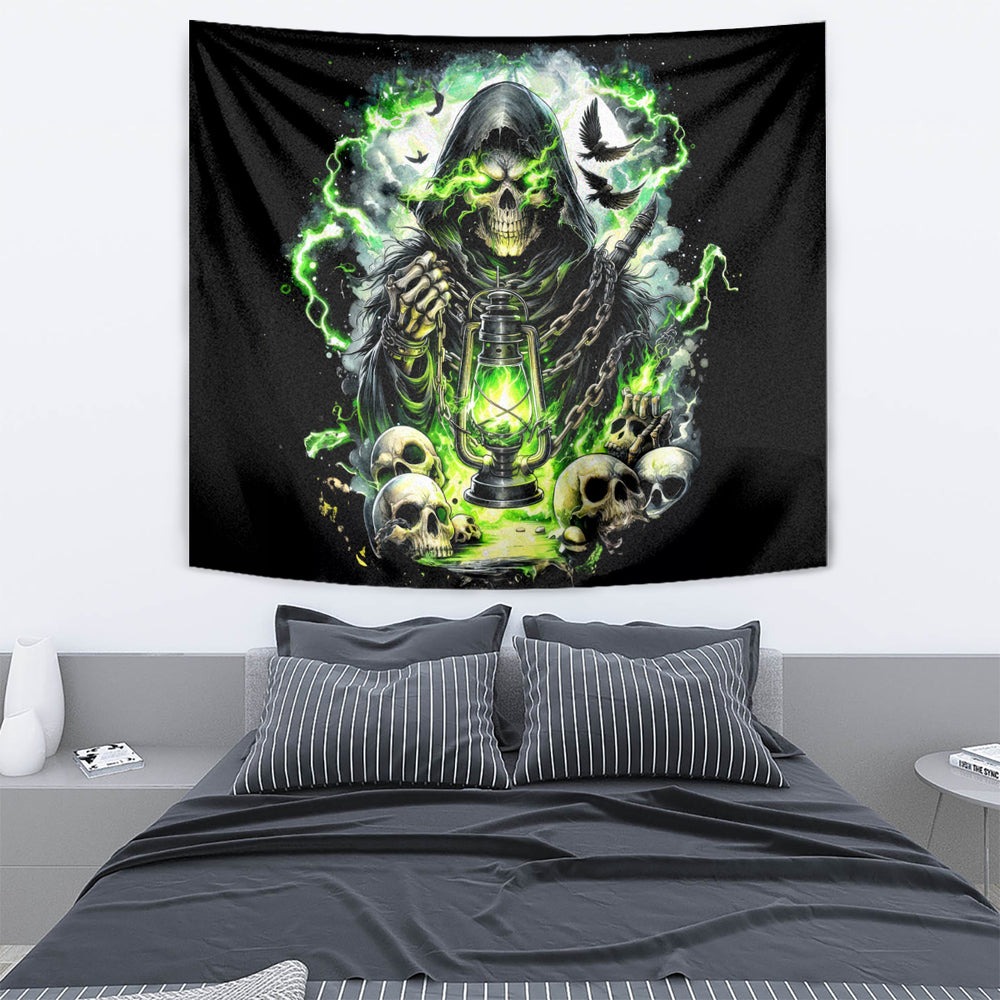Reaper Skull Tapestry I Think I Was Designed To Be Alone DT01 Reaper Skull Tapestry I Think I Was Designed To Be Alone DT01