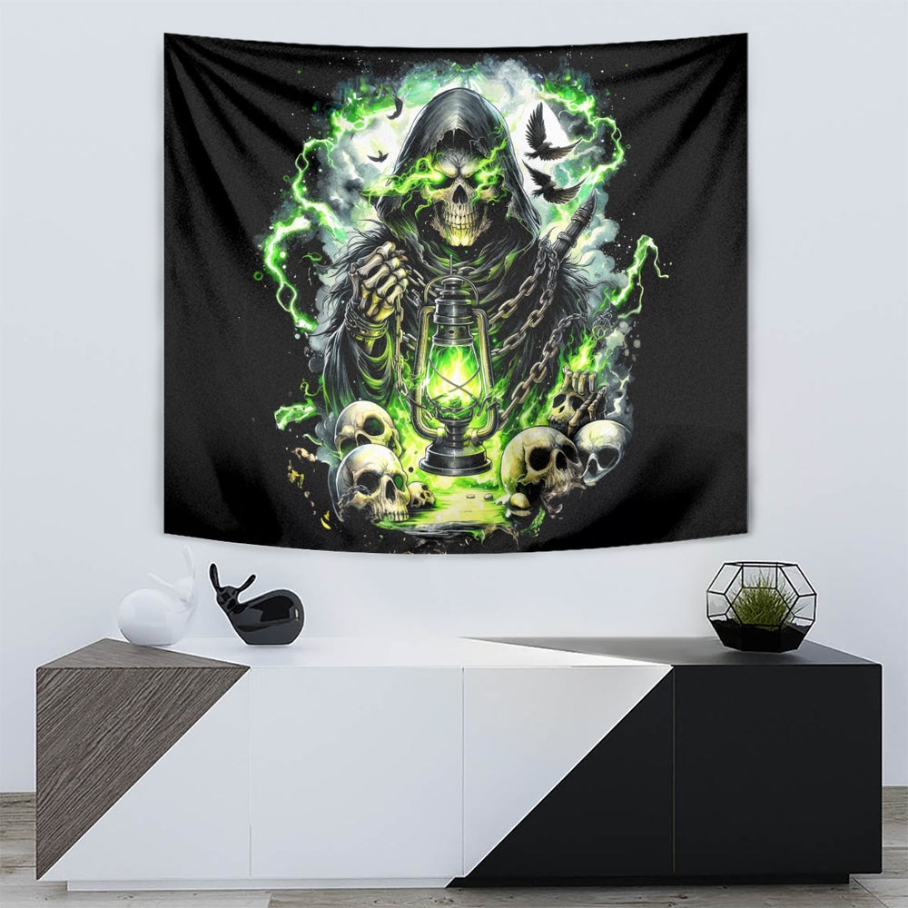 Reaper Skull Tapestry I Think I Was Designed To Be Alone DT01 Reaper Skull Tapestry I Think I Was Designed To Be Alone DT01