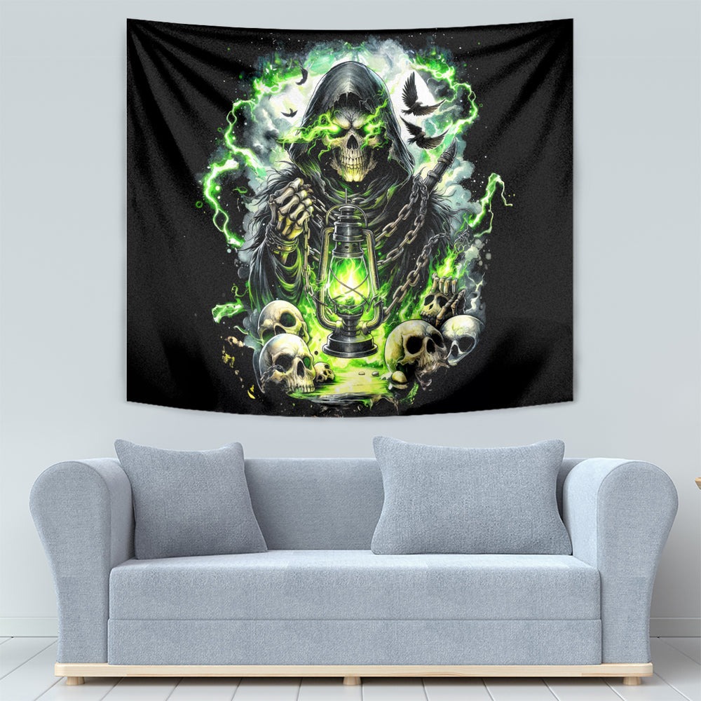 Reaper Skull Tapestry I Think I Was Designed To Be Alone DT01 Reaper Skull Tapestry I Think I Was Designed To Be Alone DT01