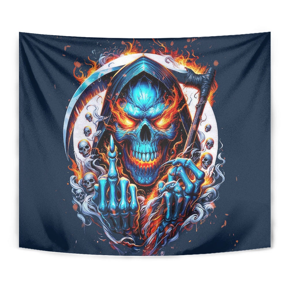 Reaper Skull Tapestry My Give A Fuck Is Broken But My Go Fuck Yourself Is Fully Functional DT01 Reaper Skull Tapestry My Give A Fuck Is Broken But My Go Fuck Yourself Is Fully Functional DT01