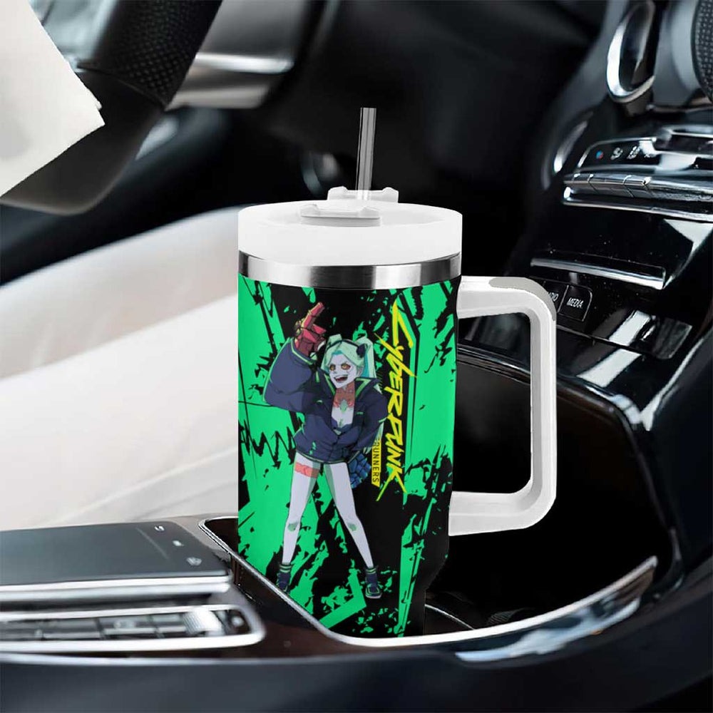 Rebecca Cyberpunk Tumbler With Handle Anime Style TS04 Rebecca Cyberpunk Tumbler With Handle Anime Style TS04