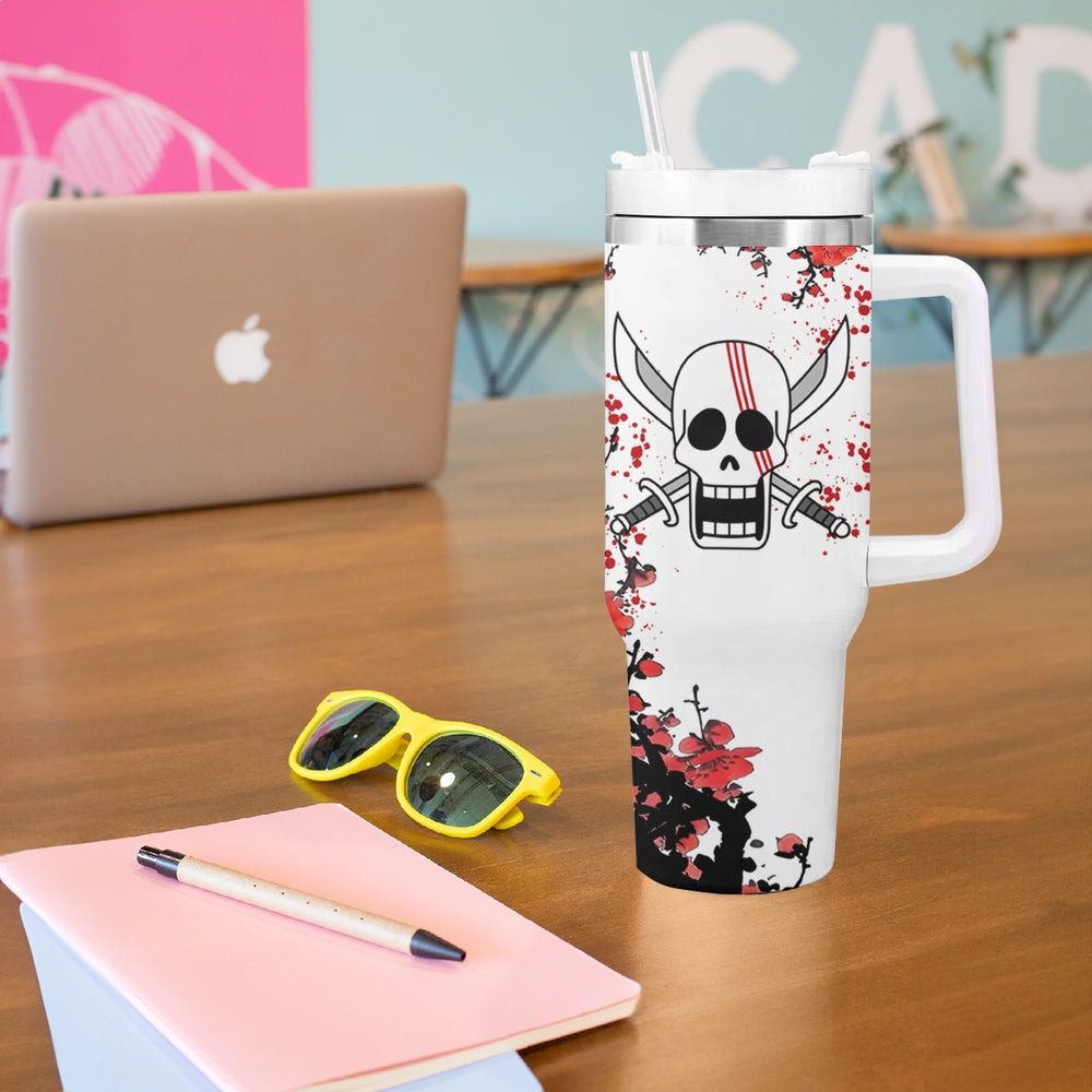 Red-Haired Shanks One Piece Tumbler With Handle Japan Style Red-Haired Shanks One Piece Tumbler With Handle Japan Style