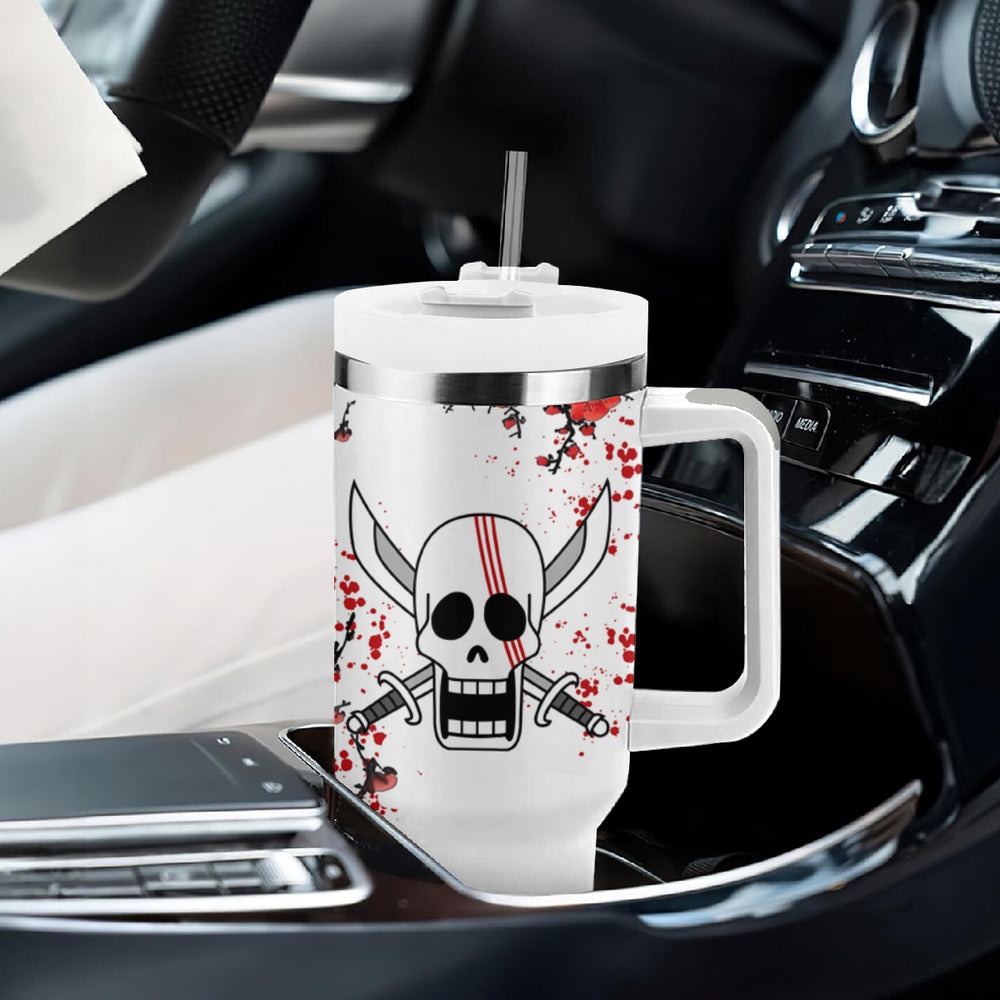 Red-Haired Shanks One Piece Tumbler With Handle Japan Style Red-Haired Shanks One Piece Tumbler With Handle Japan Style