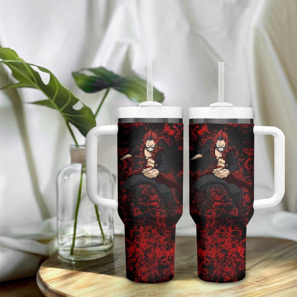 Red Riot Eijiro My Hero Academia Tumbler With Handle Blood Grunge Style TS04 Red Riot Eijiro My Hero Academia Tumbler With Handle Blood Grunge Style TS04