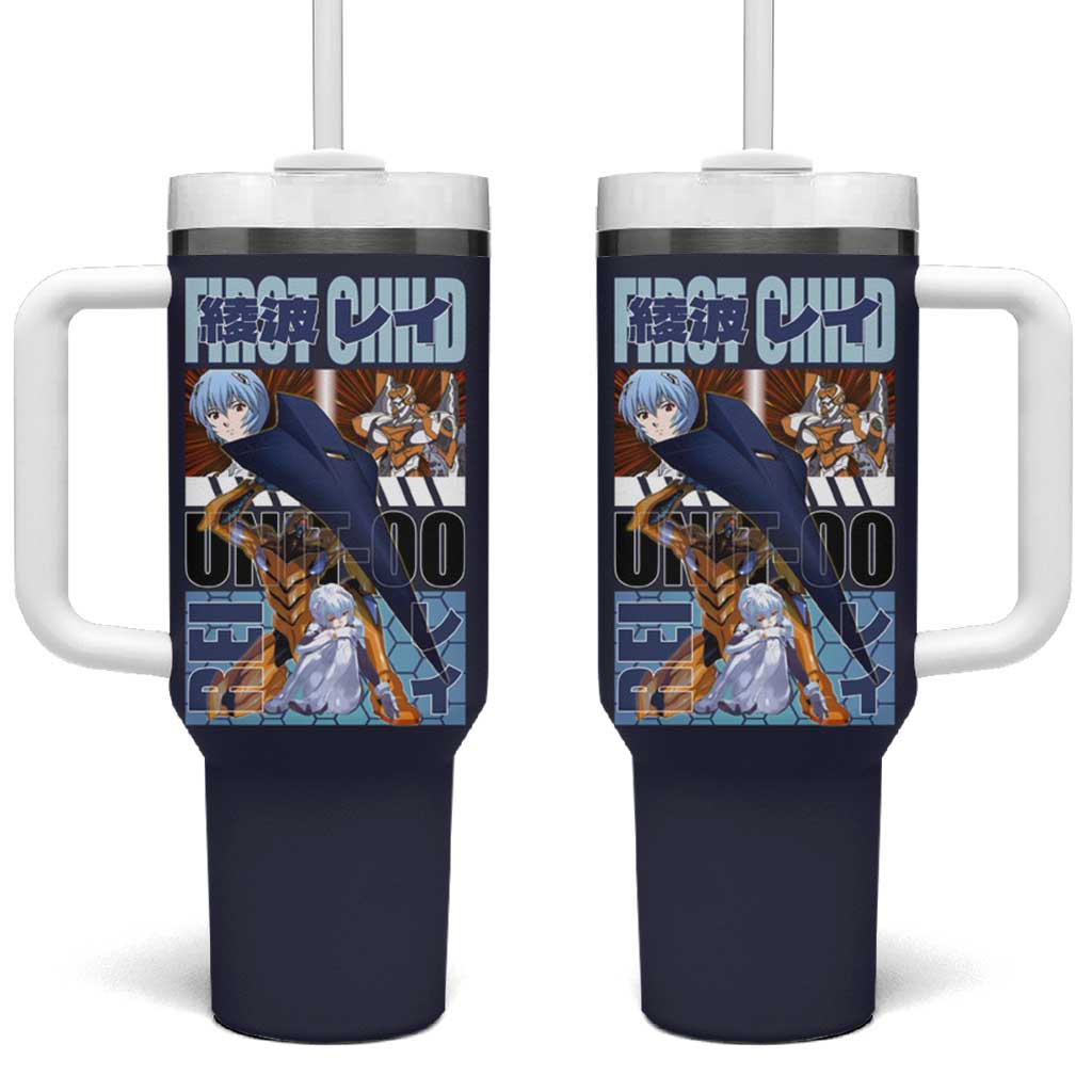 Rei Ayanami x Eva 00 Neon Genesis Evangelion Tumbler With Handle Anime Style TS04