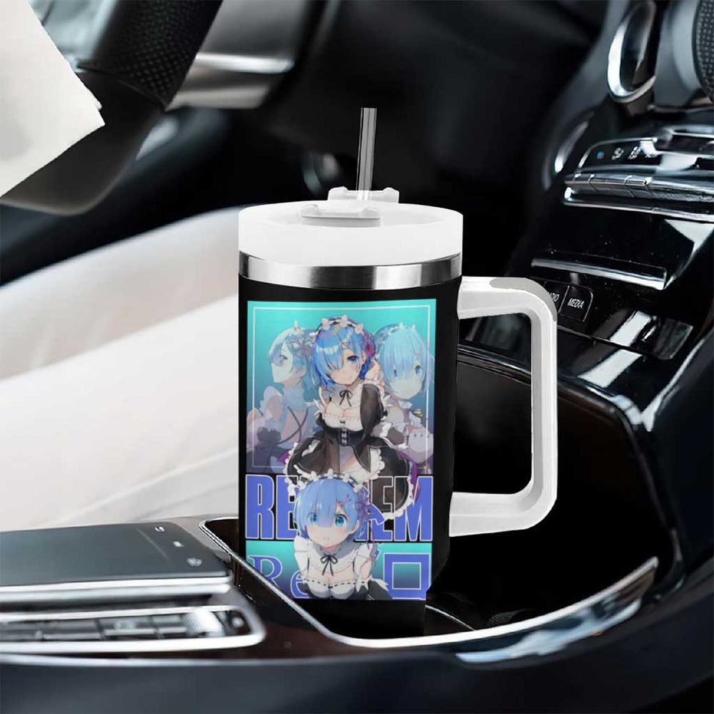Rem Re Zero Streetwear Tumbler With Handle Anime Style TS04 Rem Re Zero Streetwear Tumbler With Handle Anime Style TS04