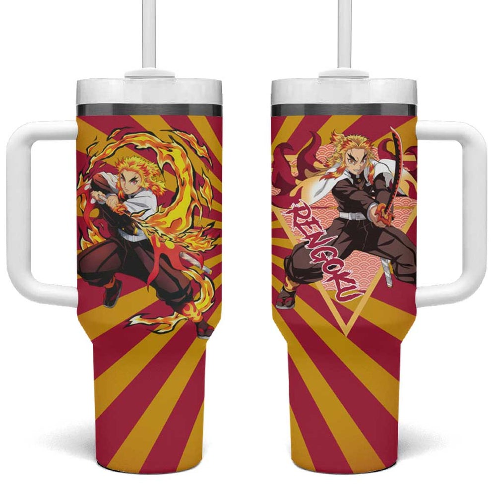 Rengoku - Demon Slayer Tumbler With Handle Anime Style TS04 Rengoku - Demon Slayer Tumbler With Handle Anime Style TS04