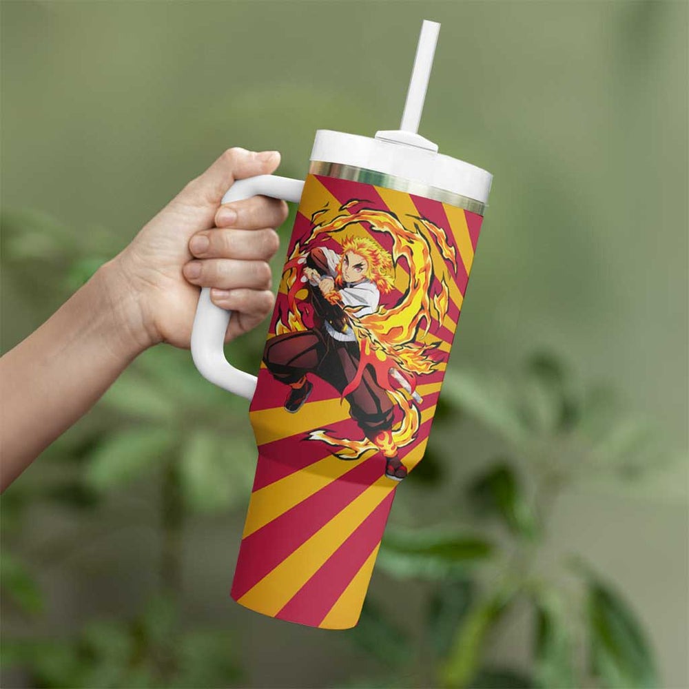 Rengoku - Demon Slayer Tumbler With Handle Anime Style TS04 Rengoku - Demon Slayer Tumbler With Handle Anime Style TS04