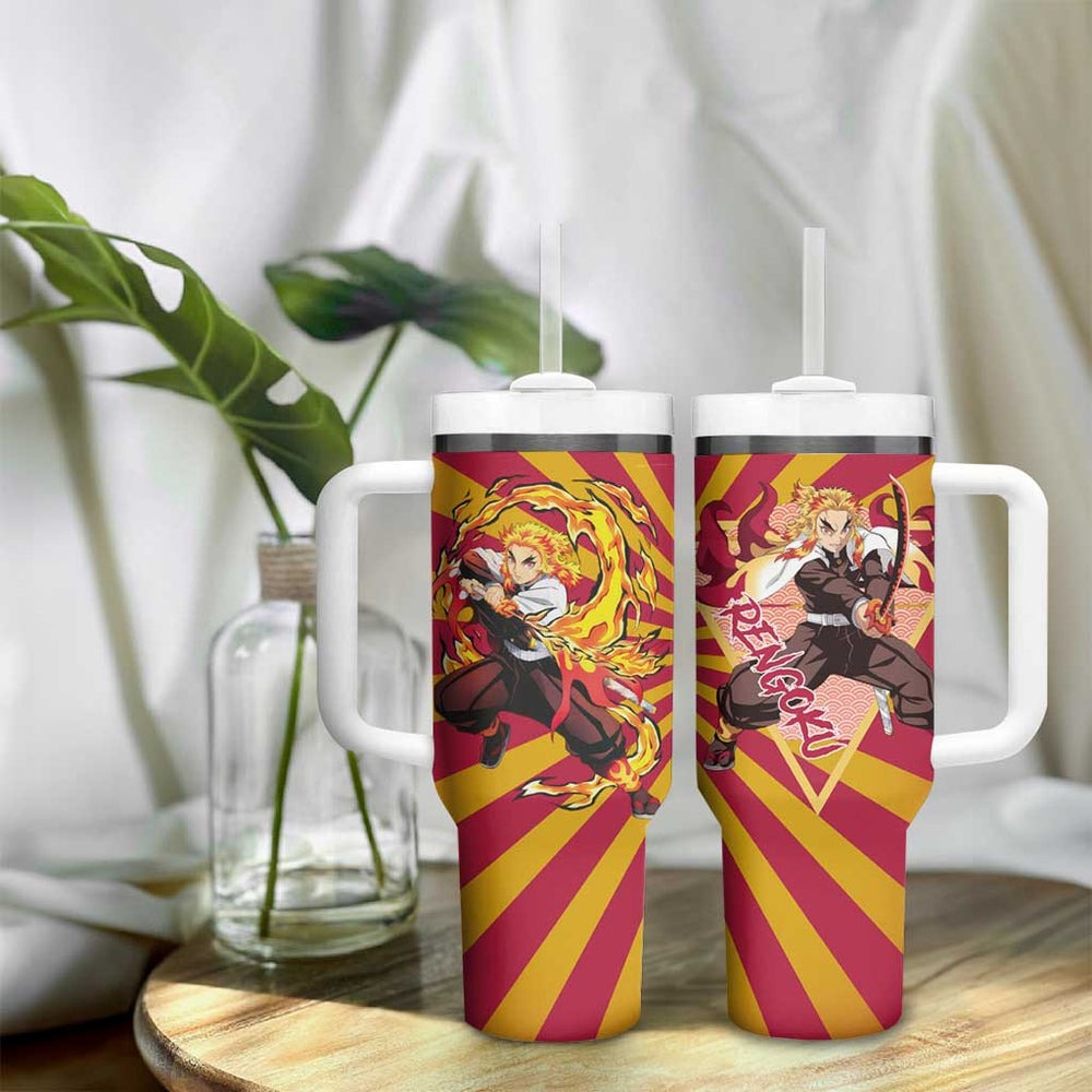 Rengoku - Demon Slayer Tumbler With Handle Anime Style TS04 Rengoku - Demon Slayer Tumbler With Handle Anime Style TS04