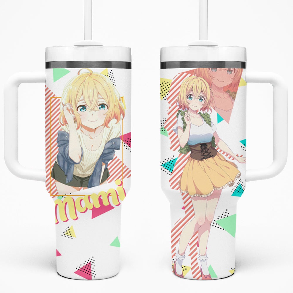Rent A Girlfriend Mami Nanami Tumbler With Handle Anime Style TS04 Rent A Girlfriend Mami Nanami Tumbler With Handle Anime Style TS04
