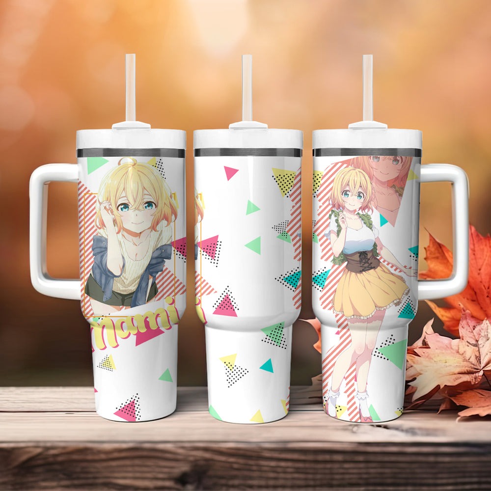Rent A Girlfriend Mami Nanami Tumbler With Handle Anime Style TS04 Rent A Girlfriend Mami Nanami Tumbler With Handle Anime Style TS04