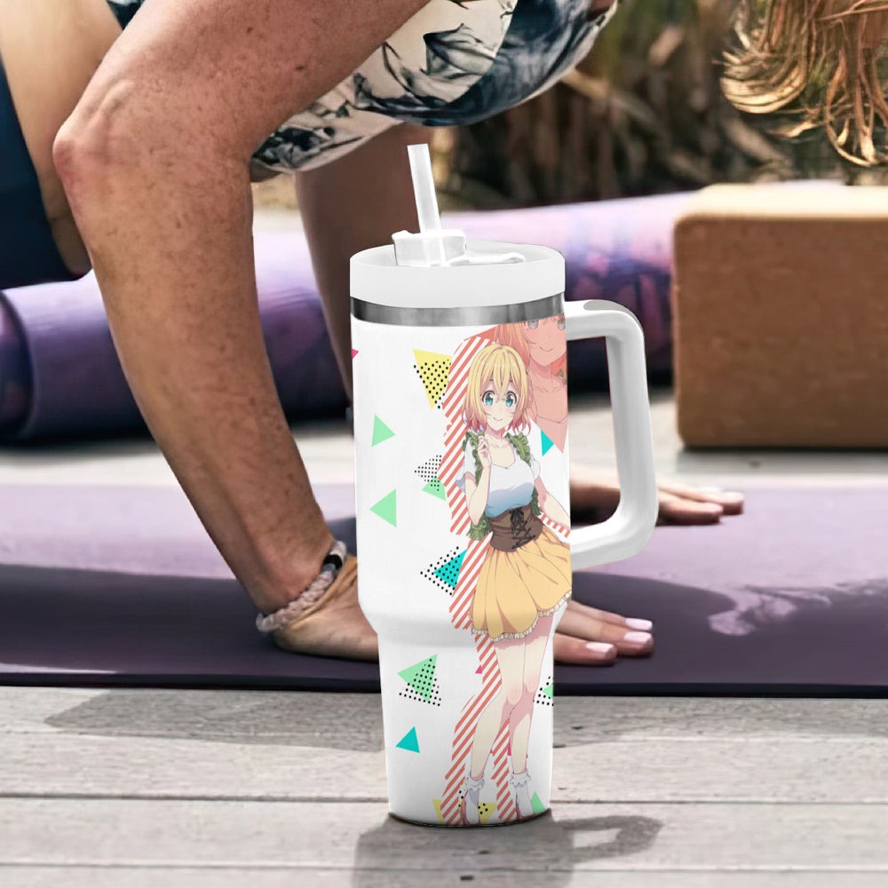 Rent A Girlfriend Mami Nanami Tumbler With Handle Anime Style TS04 Rent A Girlfriend Mami Nanami Tumbler With Handle Anime Style TS04