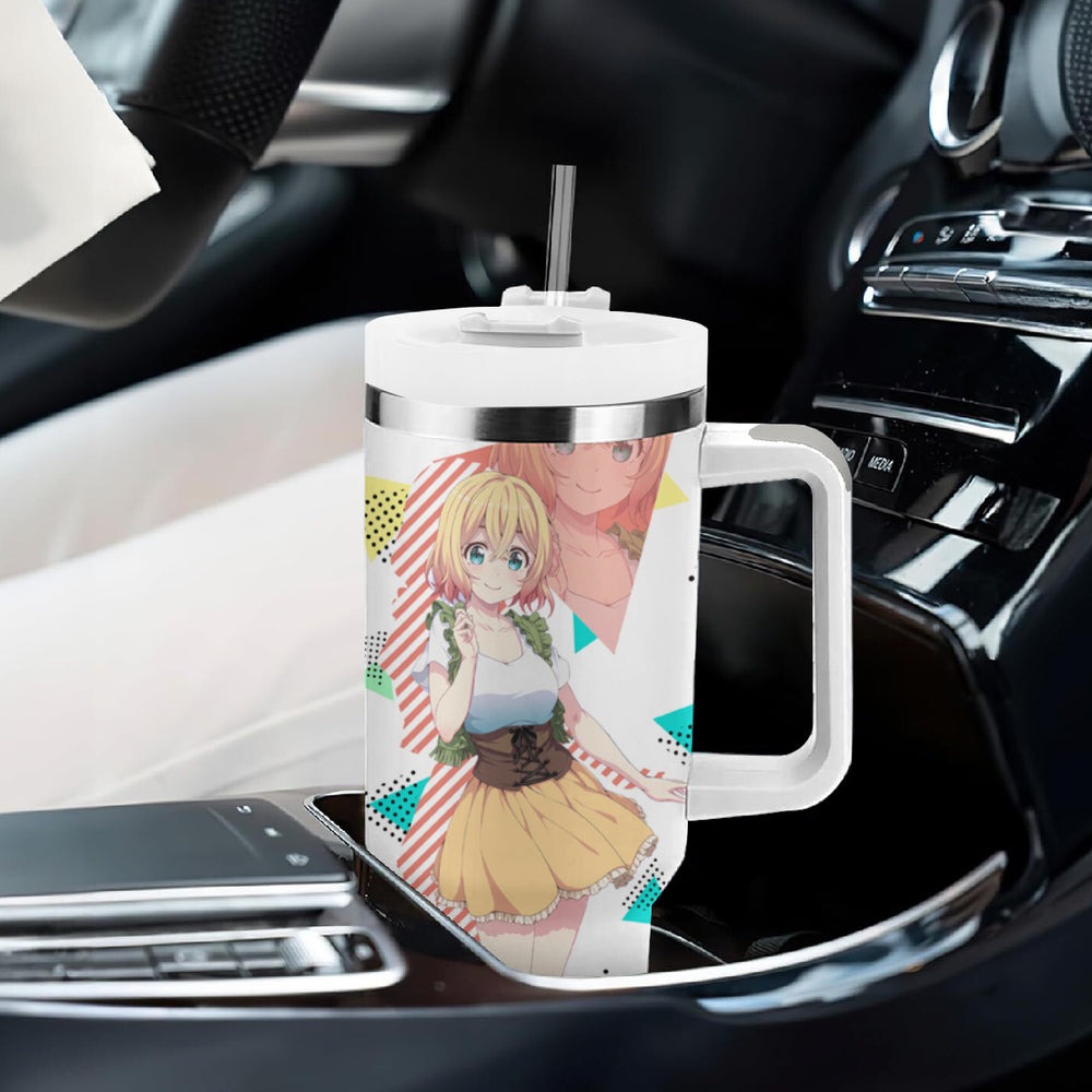 Rent A Girlfriend Mami Nanami Tumbler With Handle Anime Style TS04 Rent A Girlfriend Mami Nanami Tumbler With Handle Anime Style TS04