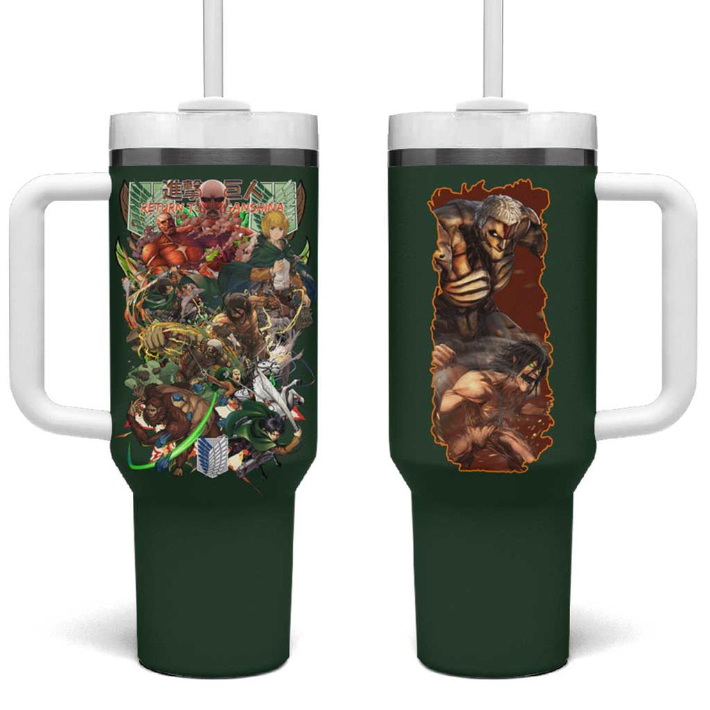 Return to Shiganshina Attack on Titan Tumbler With Handle Japan Anime Style TS04