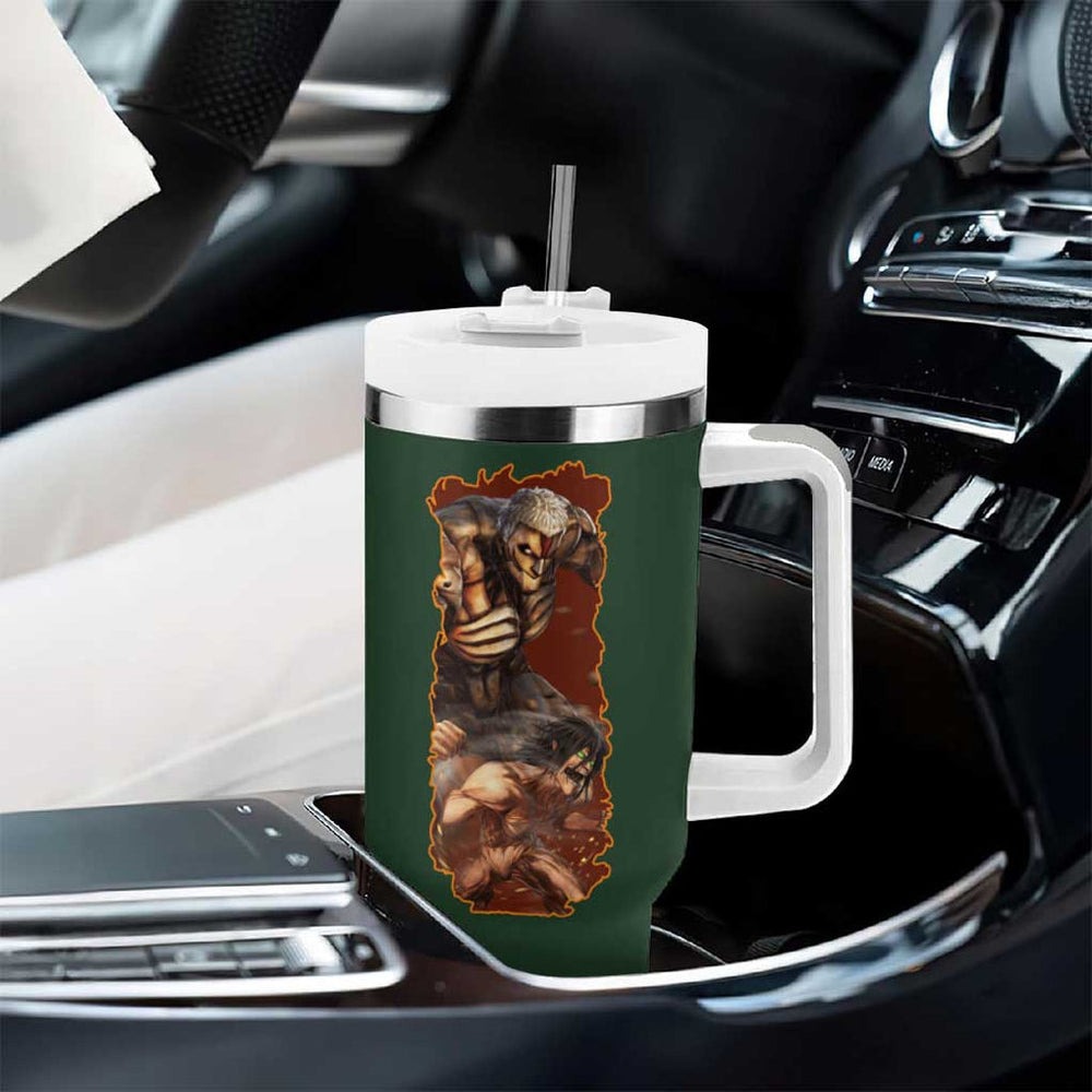Return to Shiganshina Attack on Titan Tumbler With Handle Japan Anime Style TS04 Return to Shiganshina Attack on Titan Tumbler With Handle Japan Anime Style TS04