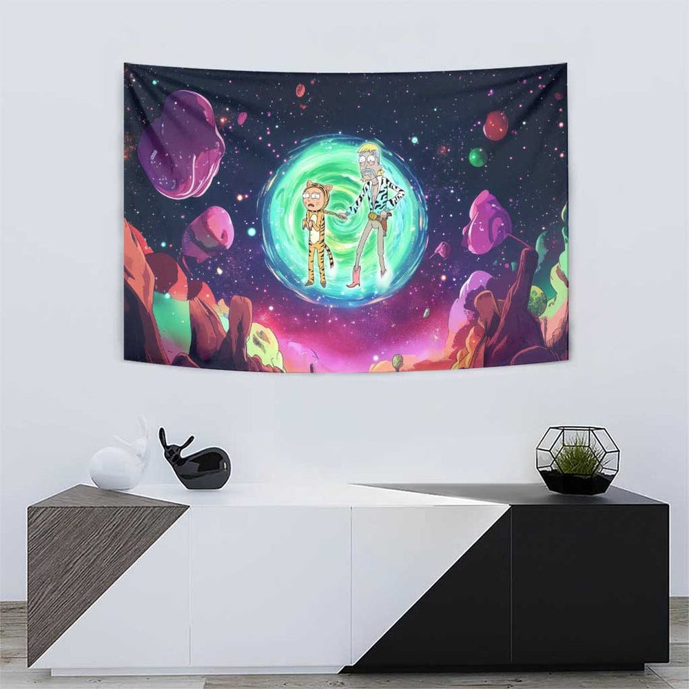 Rick and Morty Tiger King Tumbler With Handle Trippy Style TS04 Rick and Morty Tiger King Tumbler With Handle Trippy Style TS04