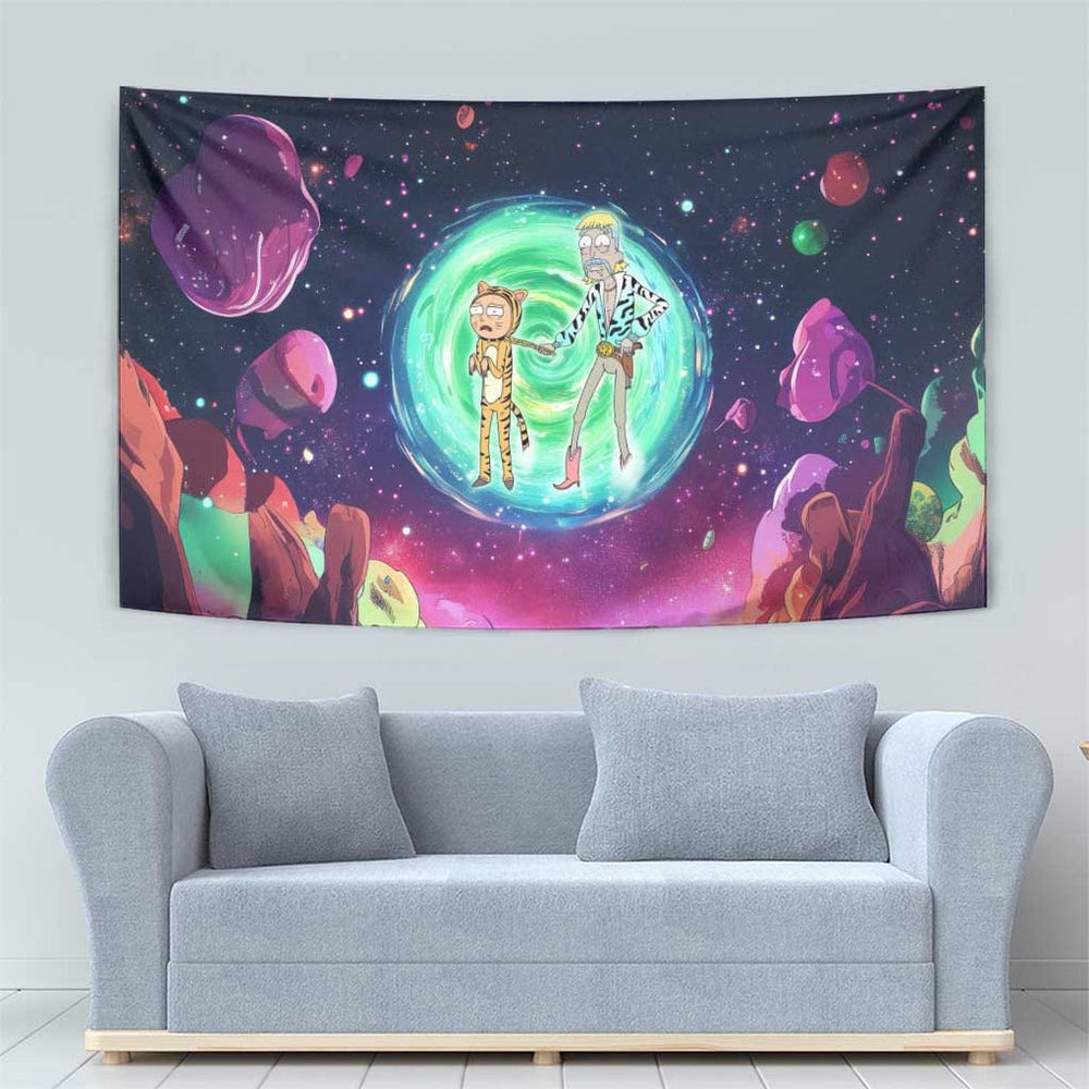 Rick and Morty Tiger King Tumbler With Handle Trippy Style TS04 Rick and Morty Tiger King Tumbler With Handle Trippy Style TS04