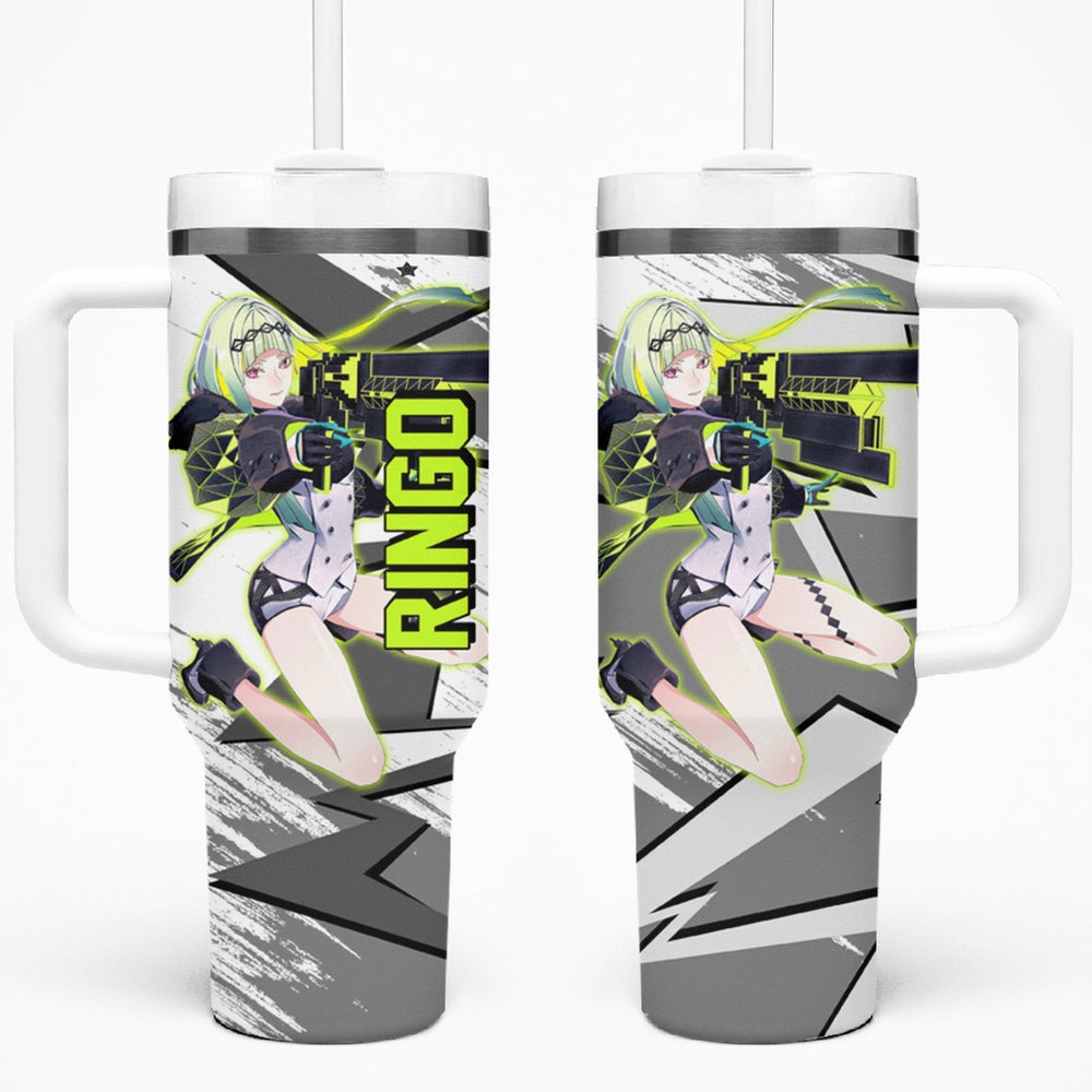 Ringo Persona Tumbler With Handle Anime Mix Polygon Cyber Style TS04 Ringo Persona Tumbler With Handle Anime Mix Polygon Cyber Style TS04