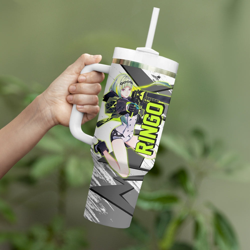 Ringo Persona Tumbler With Handle Anime Mix Polygon Cyber Style TS04 Ringo Persona Tumbler With Handle Anime Mix Polygon Cyber Style TS04
