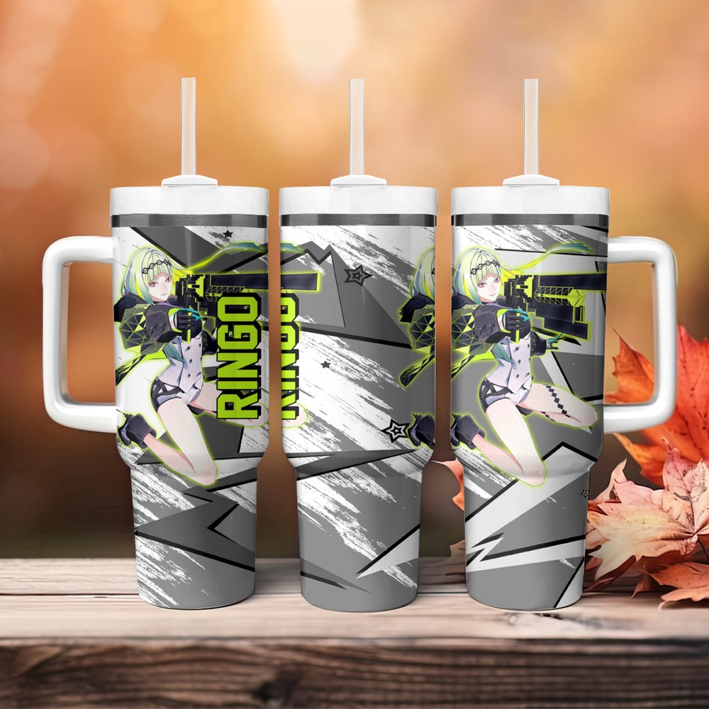 Ringo Persona Tumbler With Handle Anime Mix Polygon Cyber Style TS04 Ringo Persona Tumbler With Handle Anime Mix Polygon Cyber Style TS04