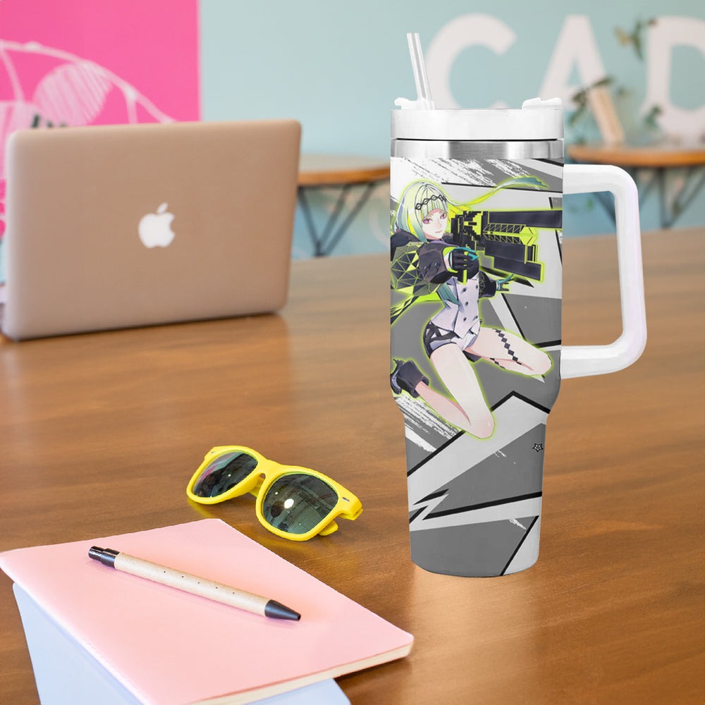 Ringo Persona Tumbler With Handle Anime Mix Polygon Cyber Style TS04 Ringo Persona Tumbler With Handle Anime Mix Polygon Cyber Style TS04