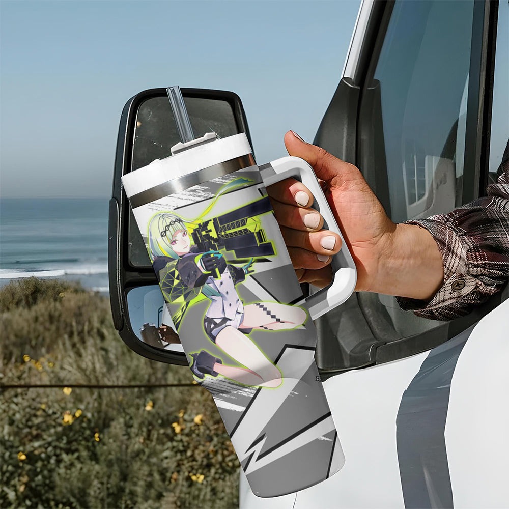Ringo Persona Tumbler With Handle Anime Mix Polygon Cyber Style TS04 Ringo Persona Tumbler With Handle Anime Mix Polygon Cyber Style TS04