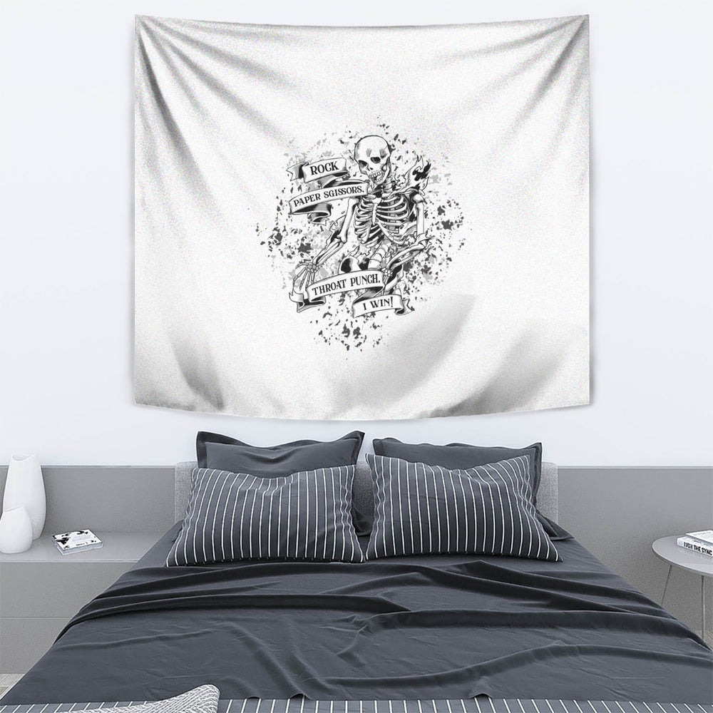 Rock Paper, Sgissors Throat Pungh I Win Tapestry TS04