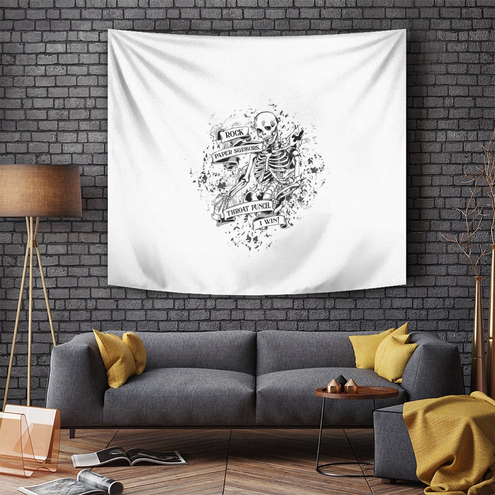 Rock Paper, Sgissors Throat Pungh I Win Tapestry TS04
