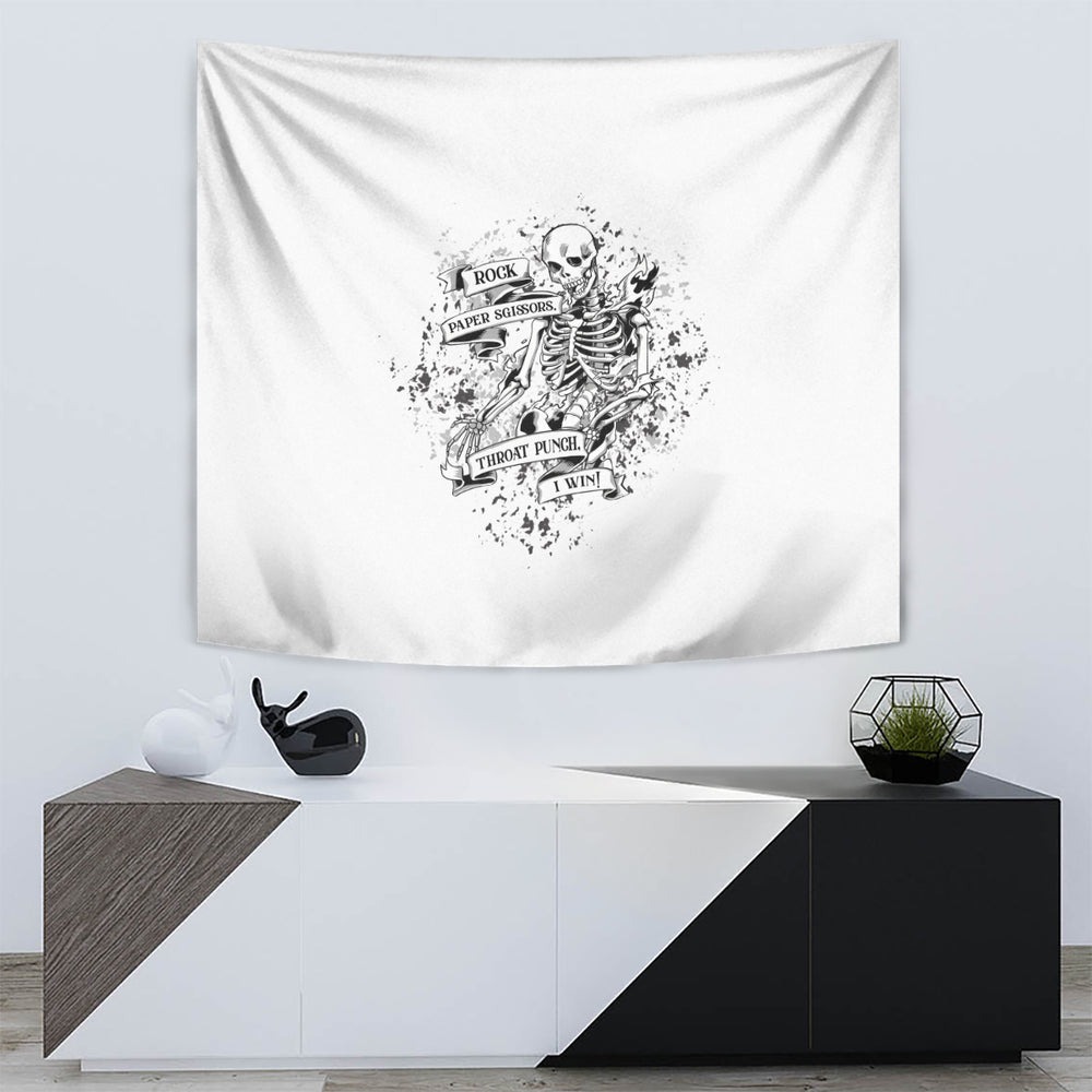 Rock Paper, Sgissors Throat Pungh I Win Tapestry TS04