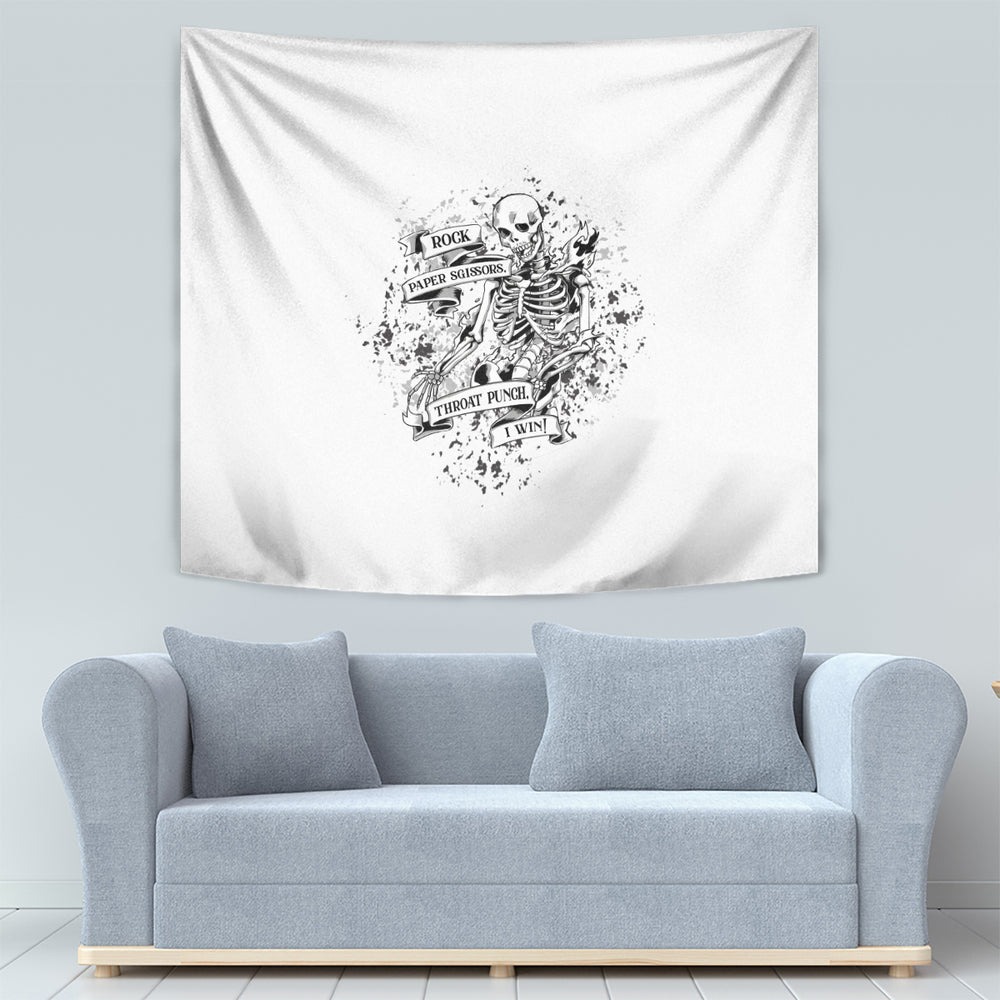 Rock Paper, Sgissors Throat Pungh I Win Tapestry TS04