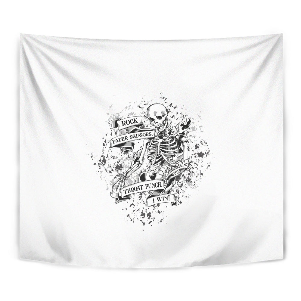 Rock Paper, Sgissors Throat Pungh I Win Tapestry TS04