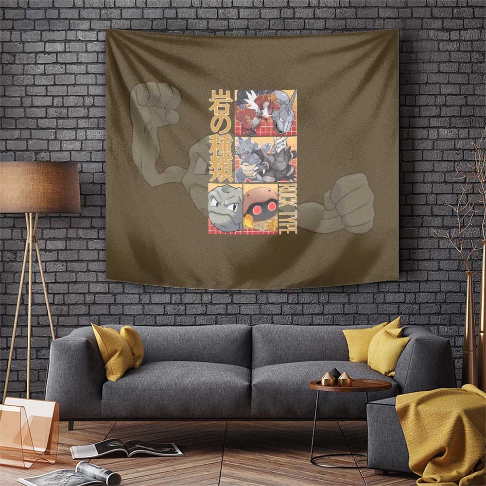 Rock Type Poke Tapestry Japan Anime Style TS04