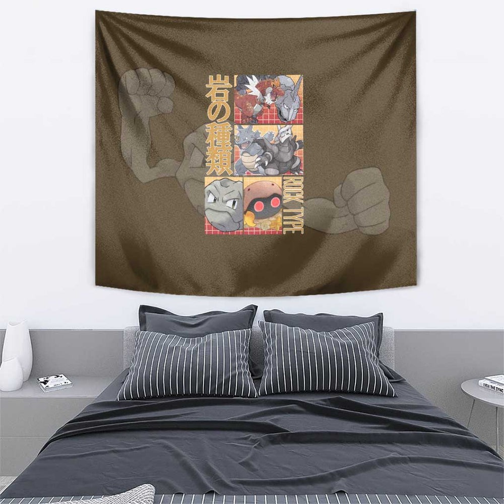 Rock Type Poke Tapestry Japan Anime Style TS04