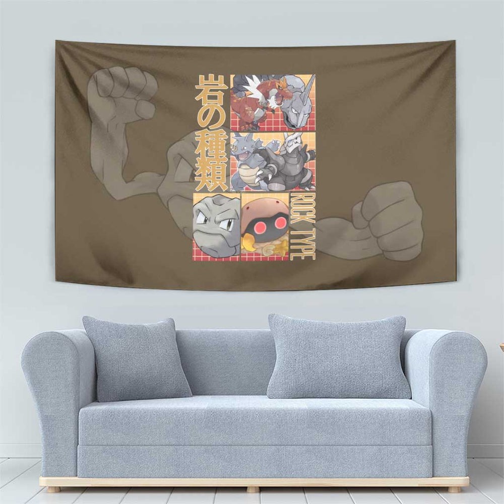 Rock Type Poke Tapestry Japan Anime Style TS04