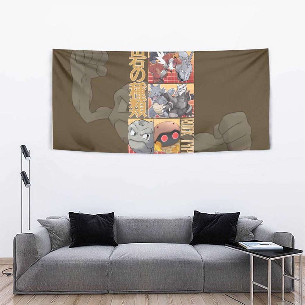Rock Type Poke Tapestry Japan Anime Style TS04
