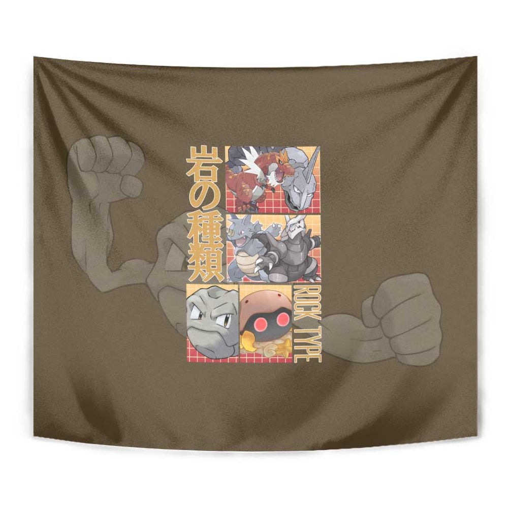 Rock Type Poke Tapestry Japan Anime Style TS04