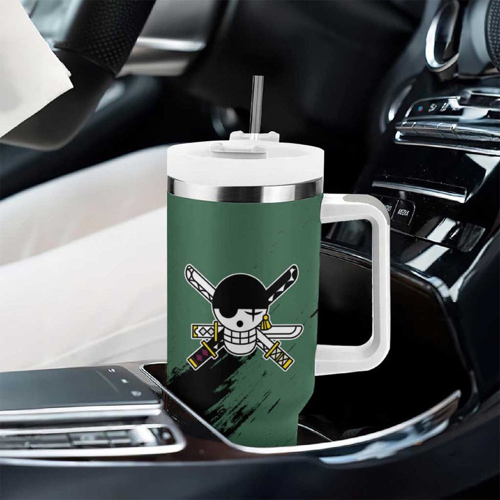 Roronoa Zoro Mix Manga - One Piece Tumbler With Handle Anime Style TS04