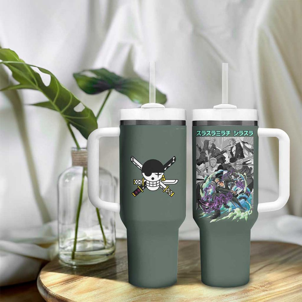 Roronoa Zoro - One Piece Tumbler With Handle Anime Japan Style TS04