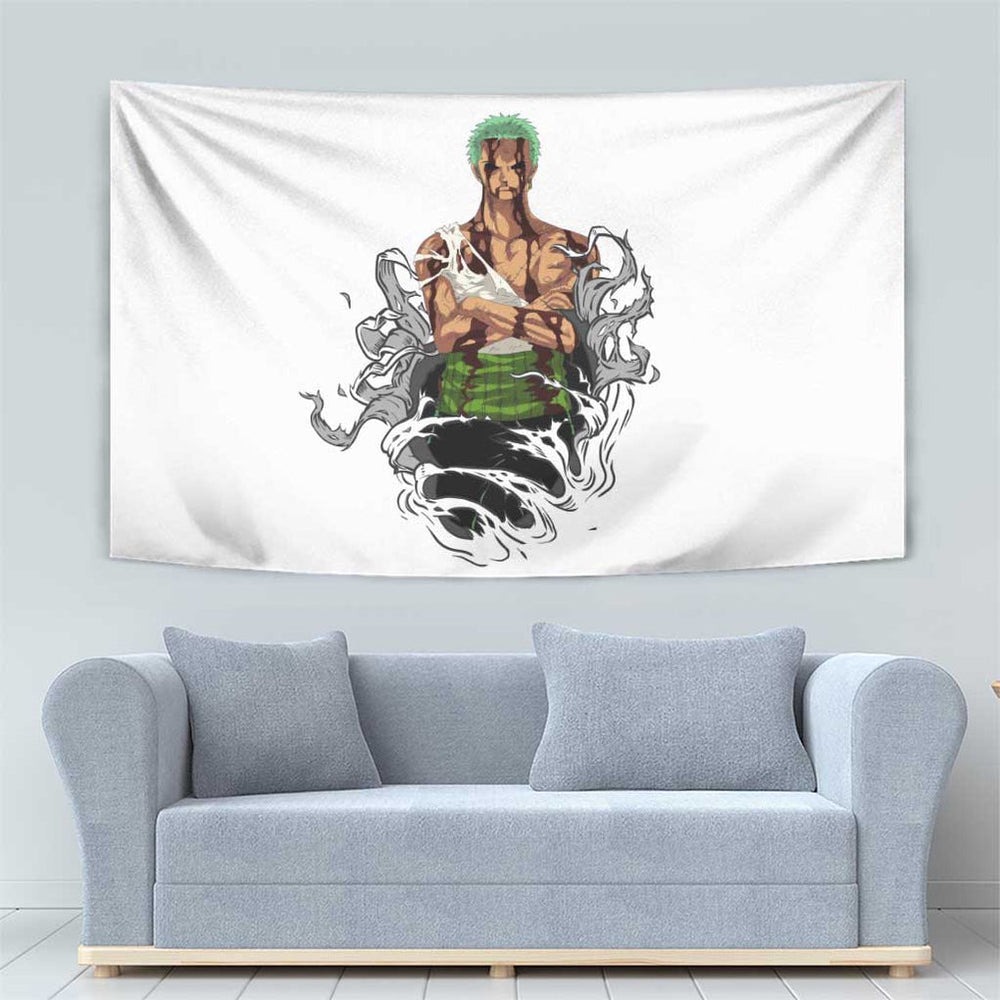 Roronoa Zoro - Straw Hat - One Piece Tapestry Anime Style TS04